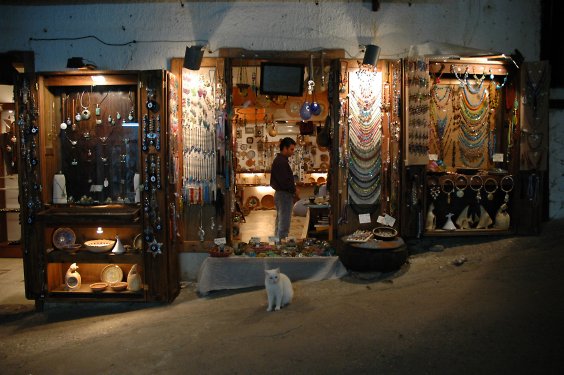 Kedi pa&szlig;t auf den Laden auf.